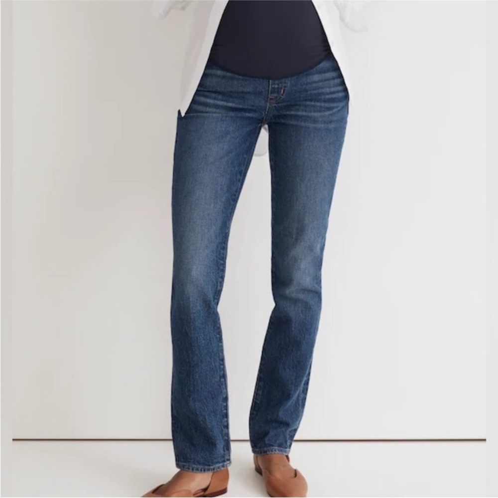 Madewell Straight Leg Jeans - Dark Blue Denim